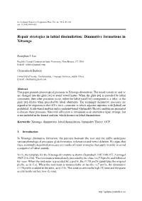 Repair Strategies in Labial Dissimilation: Diminutive Formations in Xitsonga