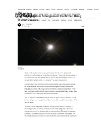 'Spooky' Quantum Entanglement Confirmed Using Distant Quasarsvideo REVIEW SCIENCE IO9 FIELD GUIDE EARTHER DESIGN PALEOFUTURE