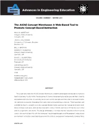 The Aiche" Concept Warehouse": a Web-Based Tool to Promote