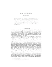 What Is a Matroid?