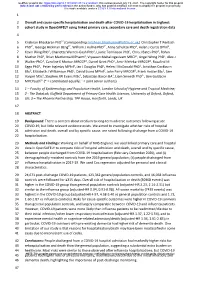 Cohort Study in Opensafely Using Linked Primary Care, Secondary Care and Death Registration Data