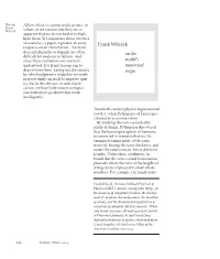 Frank Wilczek on the World's Numerical Recipe