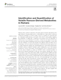 Identification and Quantification of Volatile Ramson-Derived