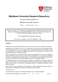 Middlesex University Research Repository an Open Access Repository Of