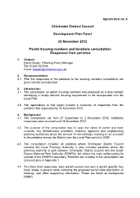 Parish Housing Numbers Consultation – Housing Numbers Table 8.2