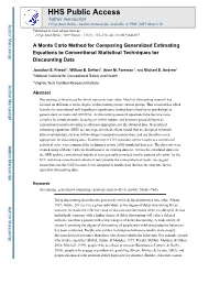 A Monte Carlo Method for Comparing Generalized Estimating Equations to Conventional Statistical Techniques Tor Discounting Data