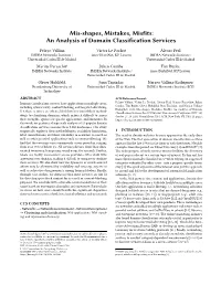 An Analysis of Domain Classification Services