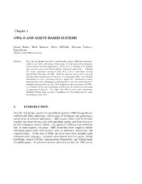 Chapter 1 OWL-S and AGENT-BASED SYSTEMS