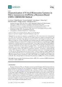 Characterization of N-Acyl Homoserine Lactones in Vibrio Tasmaniensis LGP32 by a Biosensor-Based UHPLC-HRMS/MS Method