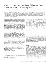 Correction for Partial-Volume Effects on Brain Perfusion SPECT in Healthy Men