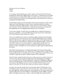 Statement of Governor Minner DRAFT 11/23 Let Me Begin Today By