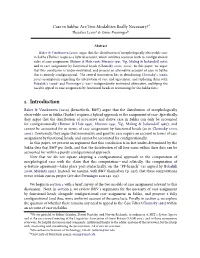 Case in Sakha: Are Two Modalities Really Necessary?* Eodore Levina & Omer Premingerb