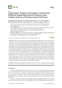 Comparative Analysis of Lycopene Content from Different Tomato