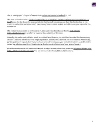 This Is “Newspapers”, Chapter 4 from the Book Culture and Media (Index.Html) (V. 1.0). This Book Is Licensed Under a Creativ