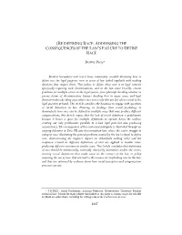 Defining Race: Addressing the Consequences of the Law’S Failure to Define Race