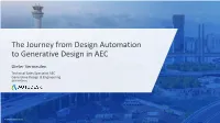From Design Automation to Generative Design in AEC