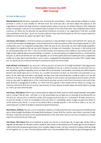 Renewables Investor Day 2020 Q&A Transcript