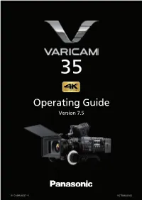 Operating Guide Version 7.5
