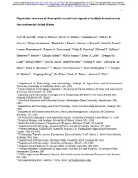 Population Structure of Drosophila Suzukii and Signals of Multiple Invasions Into