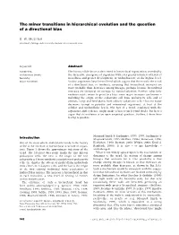 The Minor Transitions in Hierarchical Evolution and the Question of a Directional Bias
