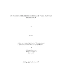 An Ensemble Regression Approach for Ocr Error Correction