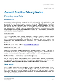 General Practice Privacy Notice Protecting Your Data
