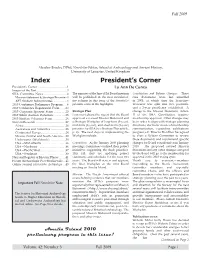 Index President's Corner