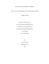 Motion (Κίνησις) and Anthropology in the Writings of Gregory of Nyssa