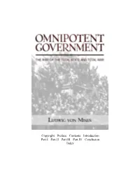Omnipotent Government: the Rise of Total State and Total