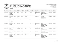 Public Notice &gt;&gt; Licensing and Management System Admin &gt;&gt;