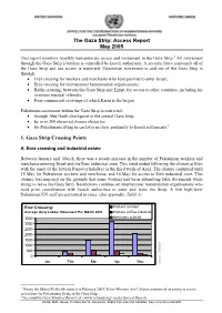 The Gaza Strip: Access Report May 2005