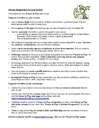 Activity Suggestions for Your School Great Ideas for Your Pause to Play Team to Try!
