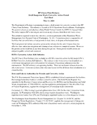 BP Cherry Point Refinery Draft Dangerous Waste Corrective Action Permit Fact Sheet May 13, 2020