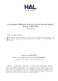 La Peinture D'histoire En France Sous Le Second Empire Libéral (1860-1870)