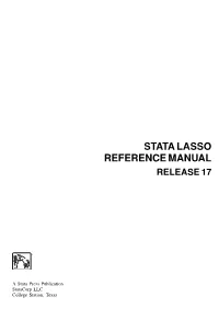 Lasso Reference Manual Release 17