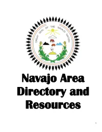 Navajo Area Directory and Resources