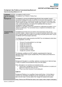 Oculoplastic Eye Problems Commissioning Statement Commissioning Statement: 32