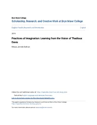 Practices of Imagination: Learning from the Vision of Thadious Davis