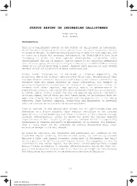 Status Report on Indonesian Galliformes