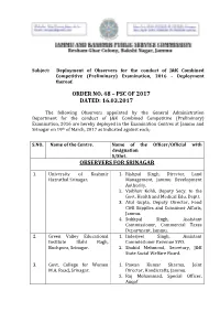16.03.2017 Observers for Srinagar