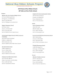 Blue Ribbon Schools All Public and Non-Public Schools