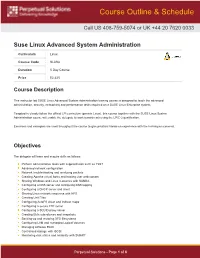 Course Outline & Schedule
