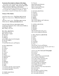 Litany of the Saints