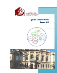 Quality Assurance Service Report, 2015
