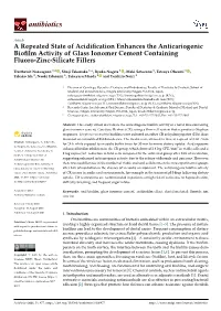 A Repeated State of Acidification Enhances the Anticariogenic