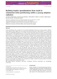 Building Trophic Specializations That Result in Substantial Niche