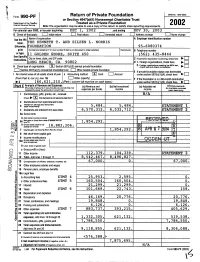 Form 990-PF Return of Private Foundation
