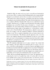 What Is Keseh in Psalm 81:4?