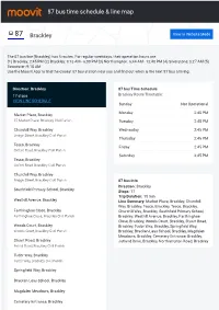 87 Bus Time Schedule & Line Route