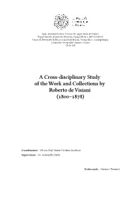 A Cross-Disciplinary Study of the Work and Collections by Roberto De Visiani (1800–1878)